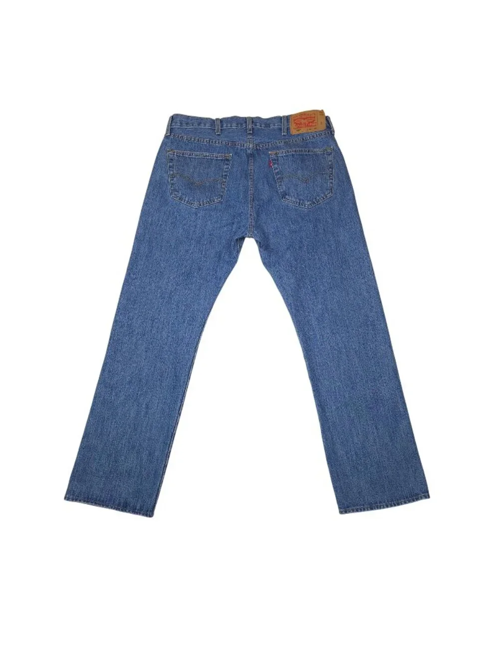 Levis 501 Mens Blue Jeans 38x32 Button Fly Classic Fit Heavyweight Denim